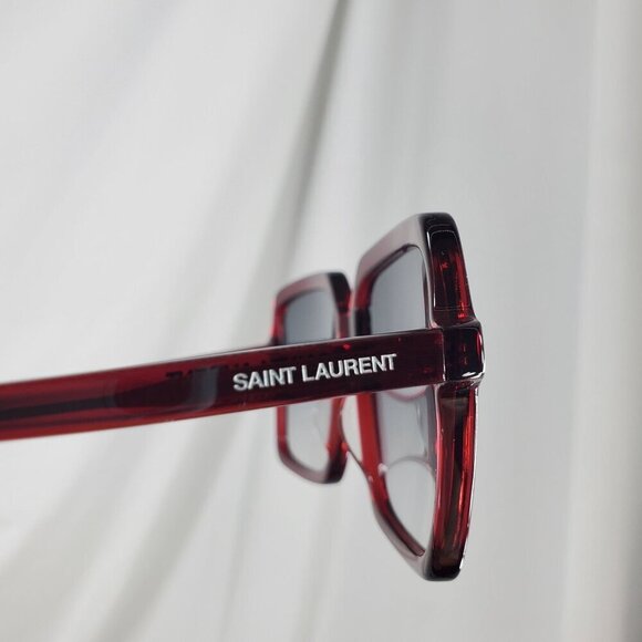 Saint Laurent Women's SL174 Red Square Sunglasses Gradient Lens Oversized NEW - Picture 7 of 8